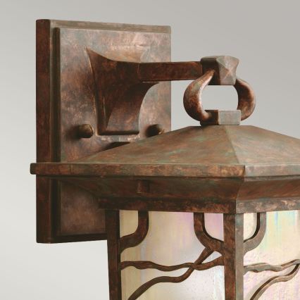 Quintiesse - Aplique de pared exterior MORRIS S 1xE27/60W/230V IP44, acabado bronce