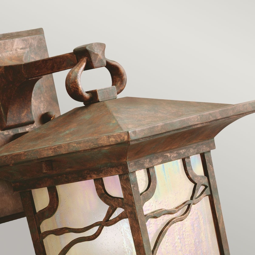 Quintiesse - Aplique de pared exterior MORRIS S 1xE27/60W/230V IP44, acabado bronce