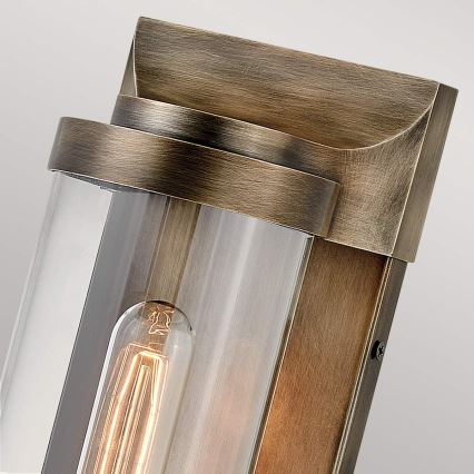 Quintiesse - Aplique de pared exterior PEARSON M 1xE27/60W/230V IP44, bronce