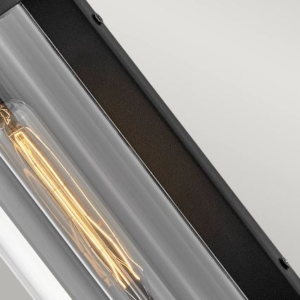 Quintiesse - Aplique de pared exterior PEARSON M 1xE27/60W/230V IP44 negro