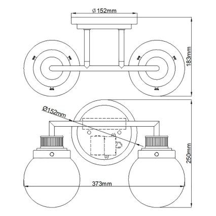 Quintiesse - Aplique de pared para baño POPPY 2xE27/60W/230V IP44 oro