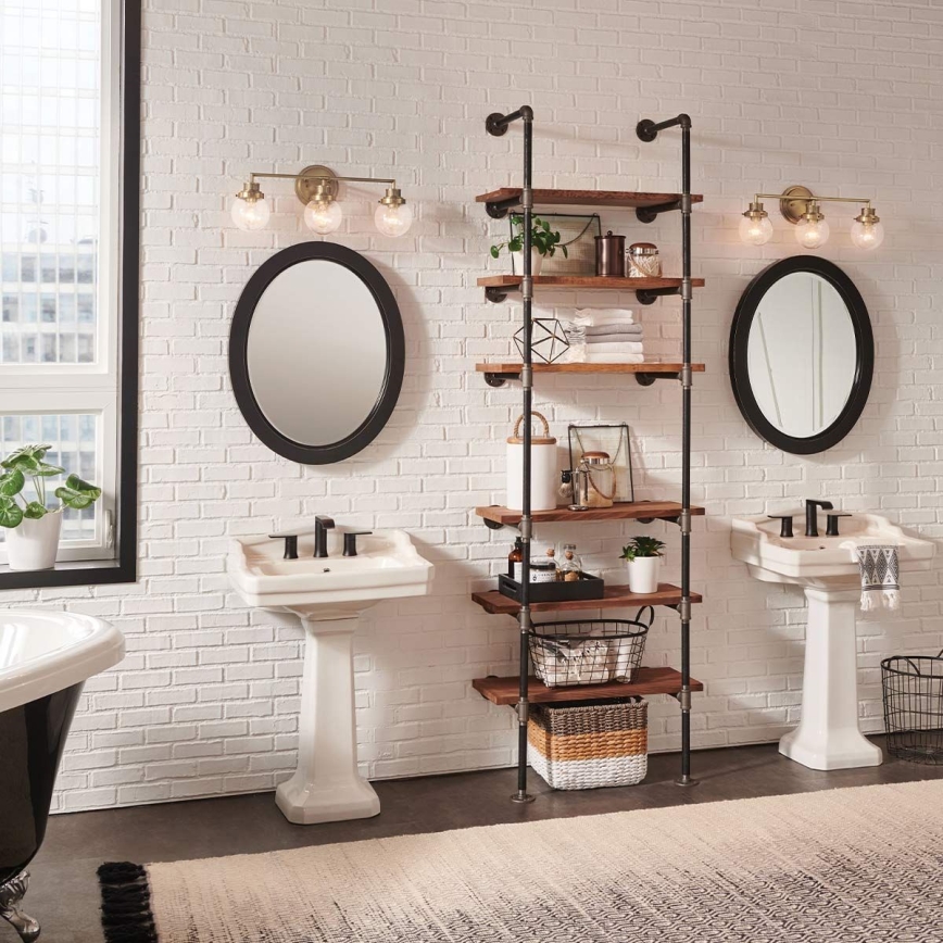 Quintiesse - Lámpara de pared para baño POPPY 3xE27/60W/230V IP44 dorada