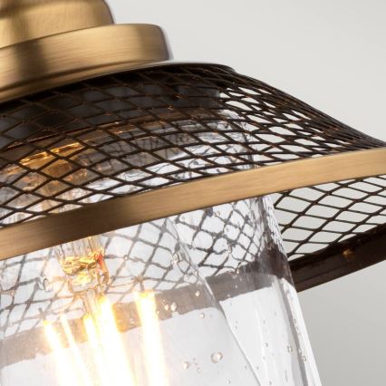 Quintiesse - Aplique de pared para baño RIGBY 1xE27/40W/230V IP44, acabado en bronce