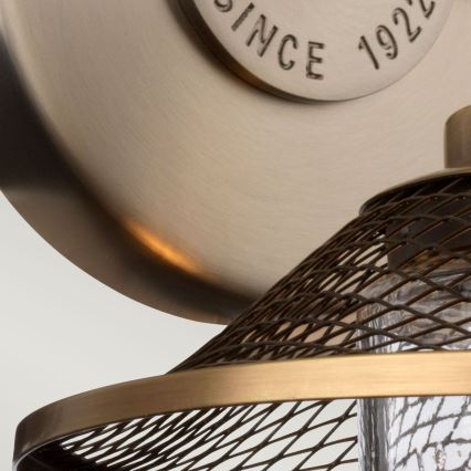 Quintiesse - Aplique de pared para baño RIGBY 1xE27/40W/230V IP44, acabado en bronce