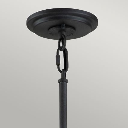 Quintiesse - Lámpara de suspensión con varilla SILAS 8xE27/60W/230V Ø 82,9 cm negro/dorado