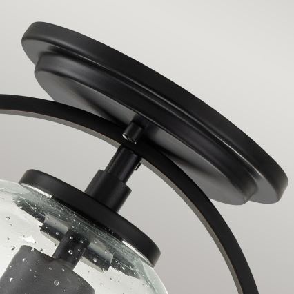 Quintiesse - Lámpara de techo SOMERSET 1xE27/60W/230V, diámetro 28,2 cm, negra