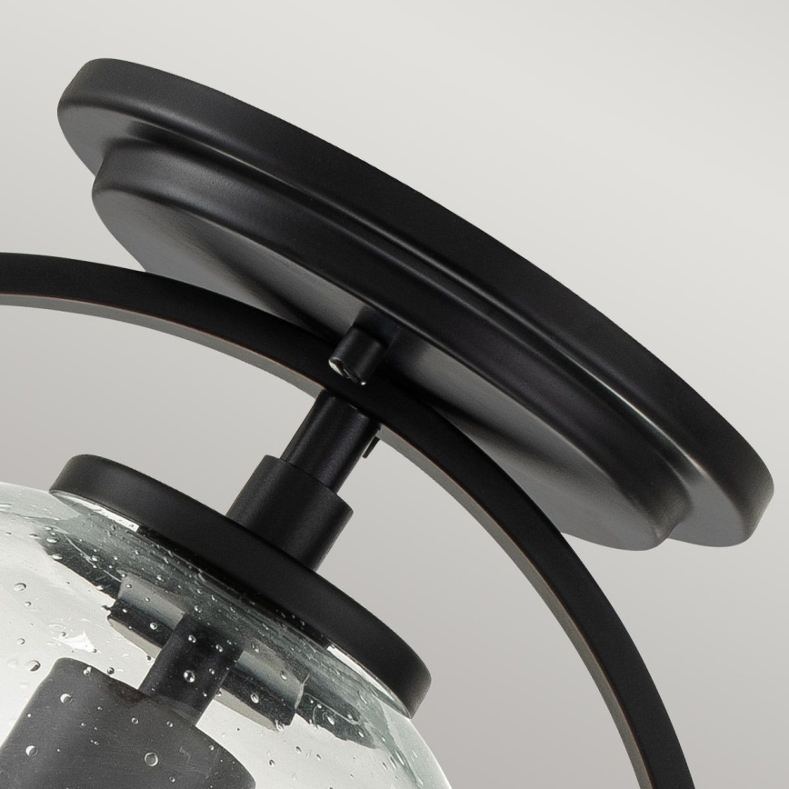 Quintiesse - Lámpara de techo SOMERSET 1xE27/60W/230V, diámetro 28,2 cm, negra