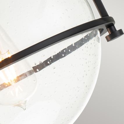 Quintiesse - Lámpara de techo SOMERSET 1xE27/60W/230V, diámetro 28,2 cm, negra