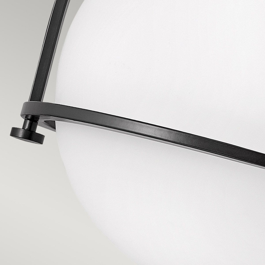 Quintiesse - Lámpara de techo SOMERSET 1xE27/60W/230V Ø 28,2 cm negra