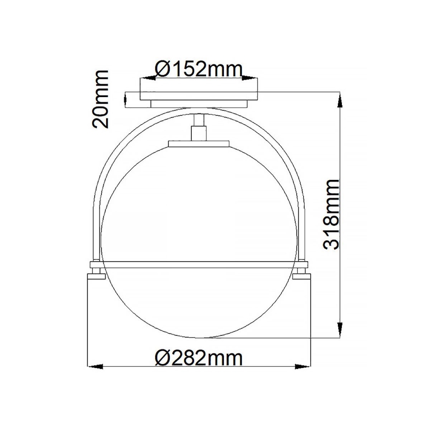 Quintiesse - Lámpara de techo SOMERSET 1xE27/60W/230V Ø 28,2 cm negra