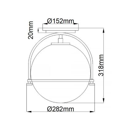 Quintiesse - Lámpara de techo SOMERSET 1xE27/60W/230V Ø 28,2 cm dorado
