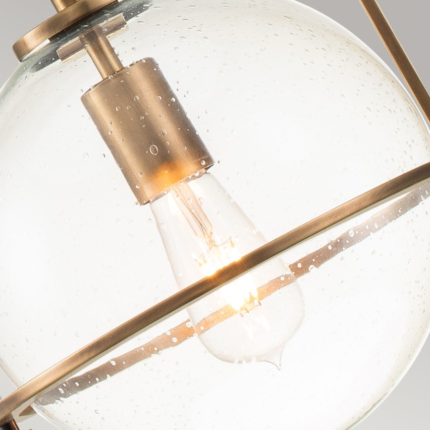 Quintiesse - Lámpara de suspensión con varilla SOMERSET 1xE27/60W/230V Ø 28,9 cm bronce