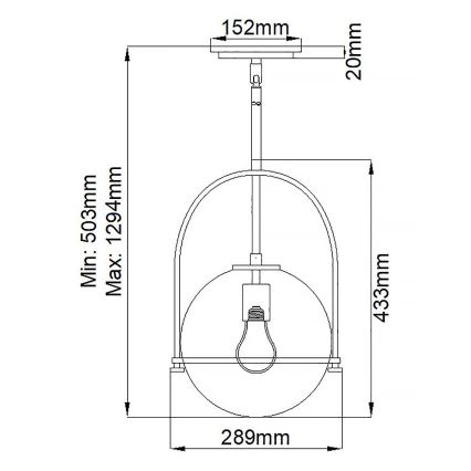 Quintiesse - Lámpara de suspensión con varilla SOMERSET 1xE27/60W/230V Ø 28,9 cm bronce