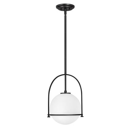 Quintiesse - Lámpara colgante de varilla SOMERSET 1xE27/60W/230V diámetro 28,9 cm negra