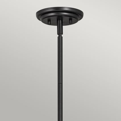 Quintiesse - Lámpara colgante de varilla SOMERSET 1xE27/60W/230V diámetro 28,9 cm negra