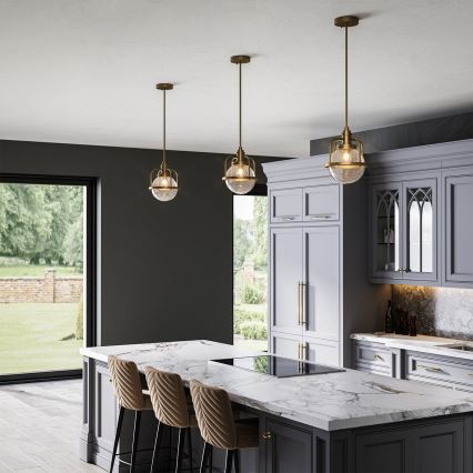 Quintiesse - Lámpara de exterior para poste TRIOCENT 1xE27/40W/230V Ø 24 cm IP44 acabado bronce