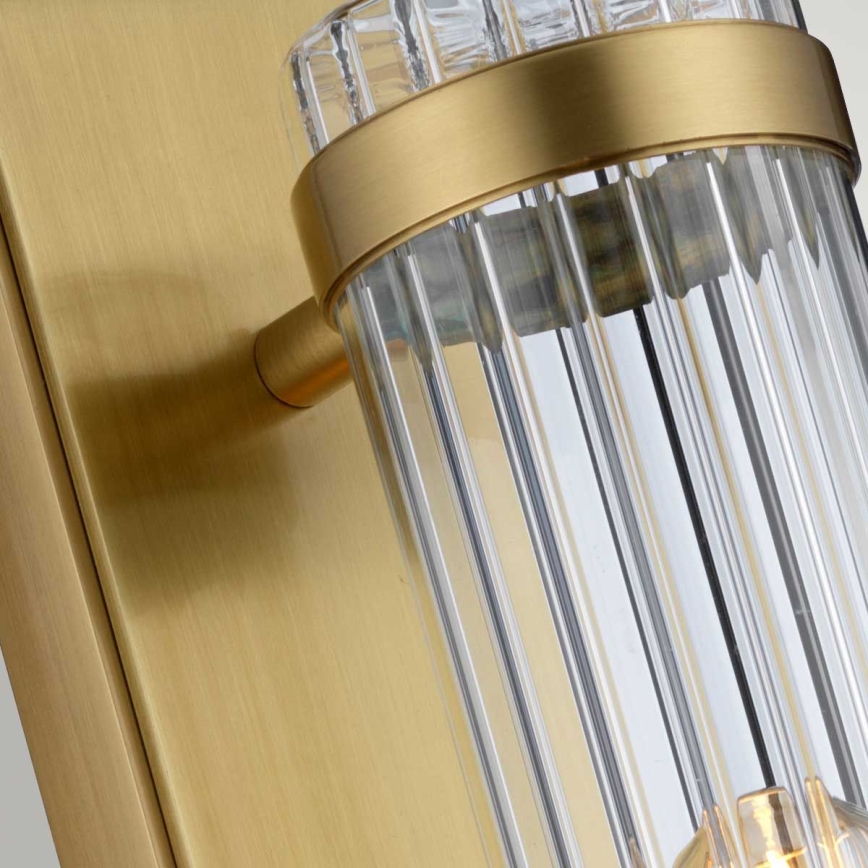 Quintiesse - Aplique de pared LED para baño WELLINGTON 1xE27/7W/230V IP44 dorado