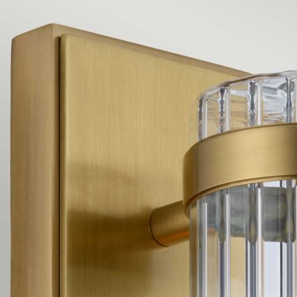 Quintiesse - Aplique de pared LED para baño WELLINGTON 1xE27/7W/230V IP44 dorado