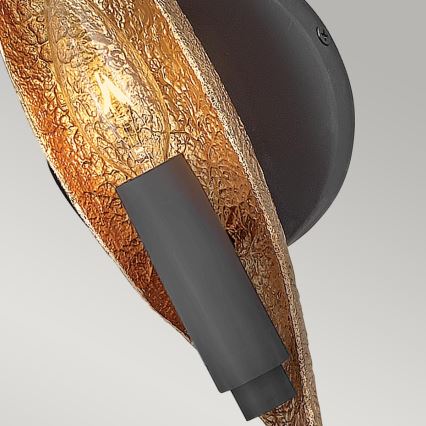 Quintiesse - Aplique de pared WILLOW 1xE14/40W/230V dorado/negro