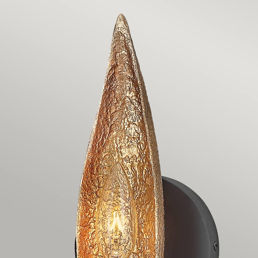 Quintiesse - Aplique de pared WILLOW 1xE14/40W/230V dorado/negro