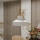 Quoizel - Lámpara colgante con barra BRECKEN 2xE27/60W/230V oro/blanco