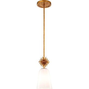 Quoizel - Lámpara colgante STARING 1xE27/40W/230V diá. 18,4 cm dorado/pátina/blanco