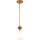 Quoizel - Lámpara colgante STARING 1xE27/40W/230V diá. 18,4 cm dorado/pátina/blanco