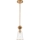 Quoizel - Lámpara colgante STARING 1xE27/40W/230V diá. 18,4 cm dorado/pátina/transparente