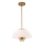 Quoizel - Lámpara colgante STARING 3xE14/40W/230V diá. 45,7 cm dorado/pátina/blanco