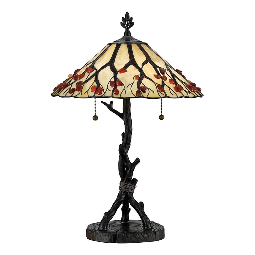 Quoizel - Lámpara de mesa Tiffany WHISPERING 2xE27/60W/230V