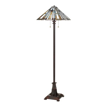 Quoizel - Lámpara de pie Tiffany MAYBECK 2xE27/60W/230V