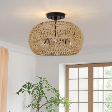 Quoizel - Lámpara de techo CASABLANCA 3xE27/60W/230V marrón