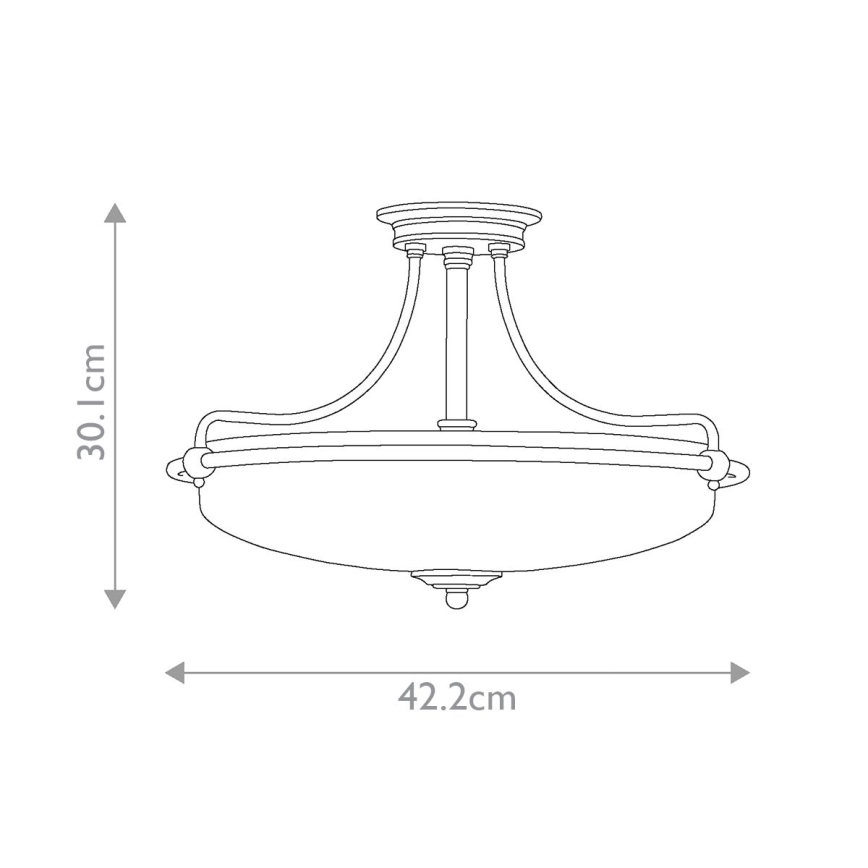 Quoizel - Lámpara de techo GRIFFIN 3xE27/100W/230V