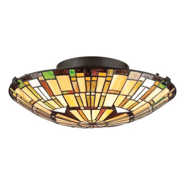 Quoizel - Lámpara de techo Tiffany REED 2xE27/60W/230V Ø 42 cm