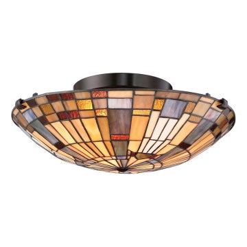 Quoizel - Plafón INGLENOOK 2xE27/60W/230V diá. 40,7 cm