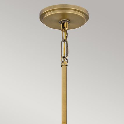 Quoizel - Lámpara de suspensión con varilla BRECKEN 2xE27/60W/230V dorado/efecto mármol