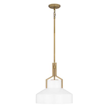 Quoizel - Lámpara colgante con barra BRECKEN 2xE27/60W/230V oro/blanco