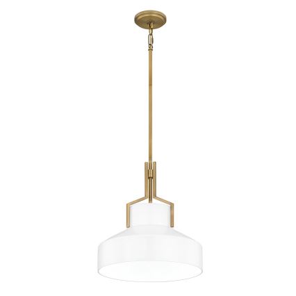 Quoizel - Lámpara colgante con barra BRECKEN 2xE27/60W/230V oro/blanco
