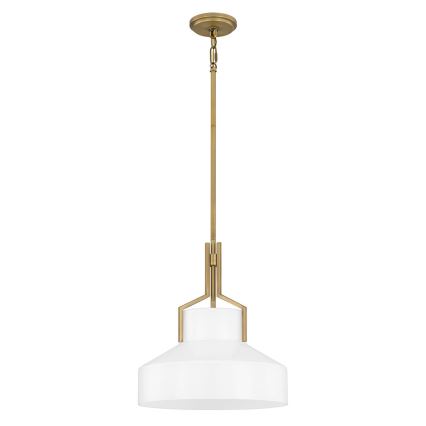 Quoizel - Lámpara colgante con barra BRECKEN 2xE27/60W/230V oro/blanco