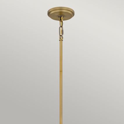 Quoizel - Lámpara colgante con barra BRECKEN 2xE27/60W/230V oro/blanco