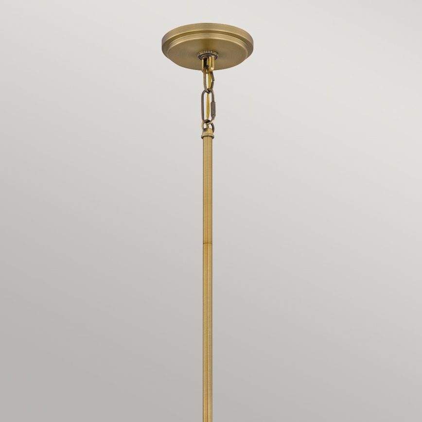 Quoizel - Lámpara colgante con barra BRECKEN 2xE27/60W/230V oro/blanco