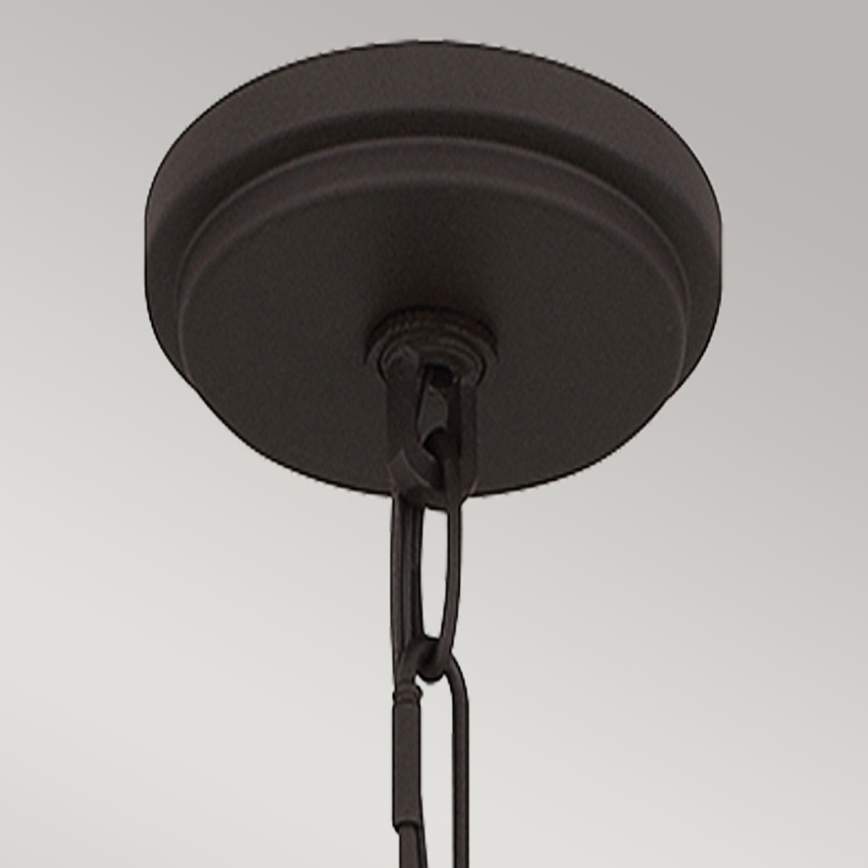 Quoizel - Lámpara colgante con varilla BRECKEN 2xE27/60W/230V negro/acabado en mármol