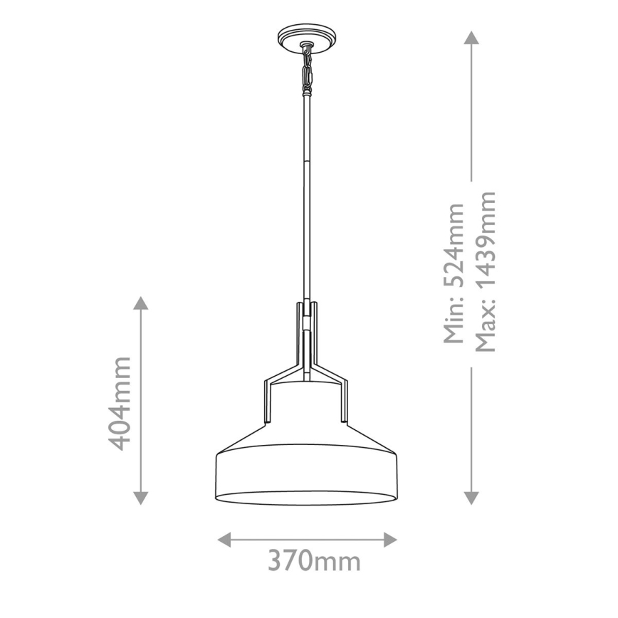 Quoizel - Lámpara colgante con varilla BRECKEN 2xE27/60W/230V negra/blanca