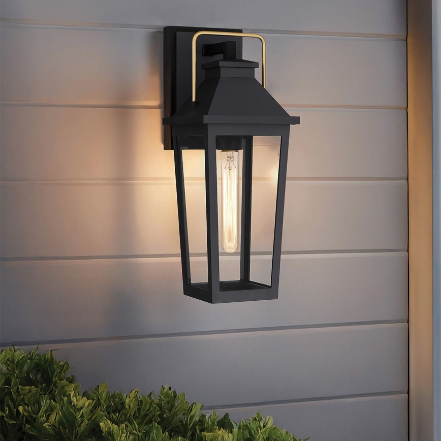 Quoizel - Aplique de exterior BUCKLEY 1xE27/40W/230V IP44 negro