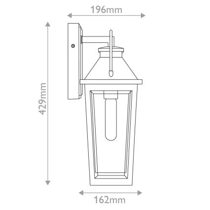 Quoizel - Aplique de exterior BUCKLEY 1xE27/40W/230V IP44 negro