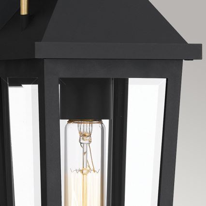 Quoizel - Aplique de pared exterior BUCKLEY S 1xE27/40W/230V IP44 negro