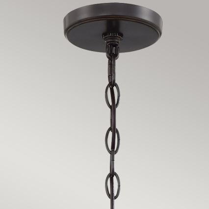 Quoizel - Lámpara colgante con cadena CASABLANCA 3xE27/60W/230V marrón