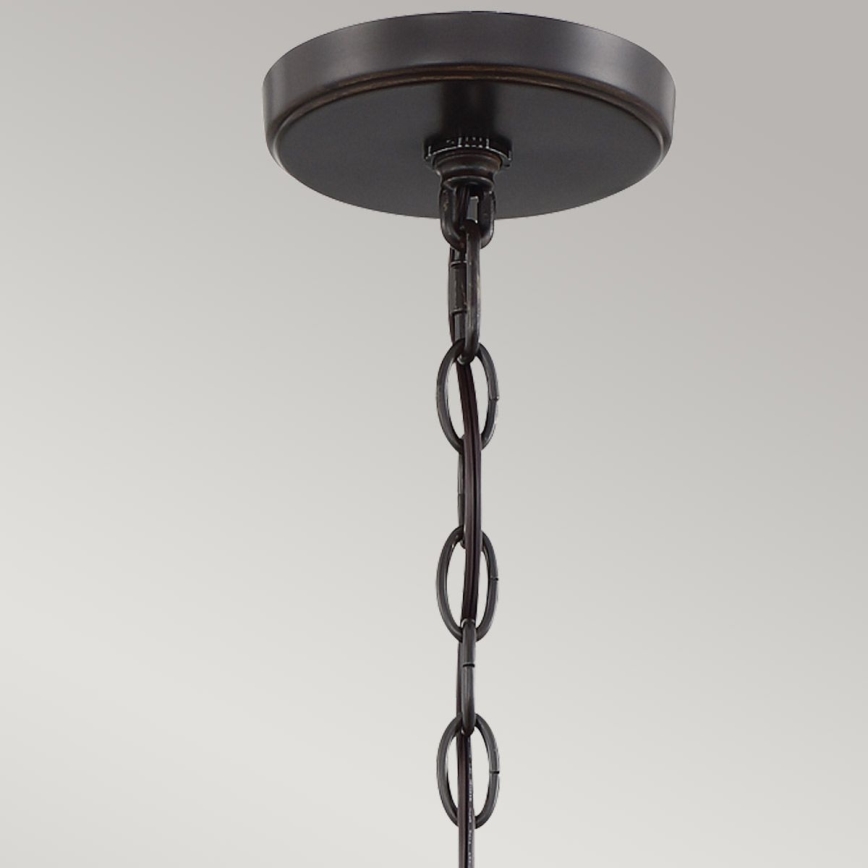 Quoizel - Lámpara colgante con cadena CASABLANCA 3xE27/60W/230V marrón