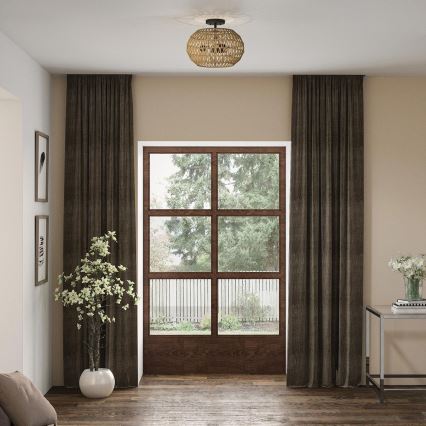 Quoizel - Lámpara de techo CASABLANCA 3xE27/60W/230V marrón