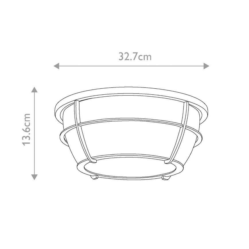 Quoizel - Plafón de baño CHANCE 2xE27/60W/230V IP44
